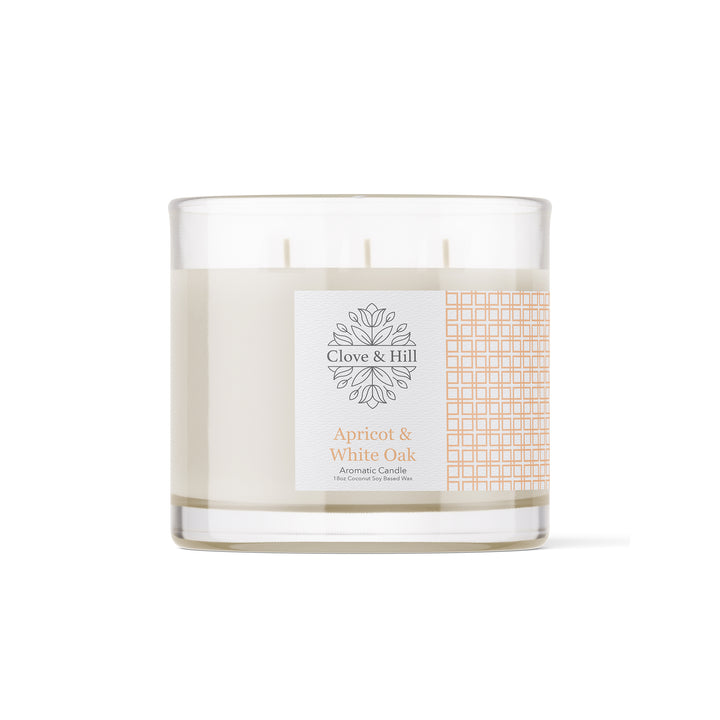 Apricot & White Oak 3-Wick Candle